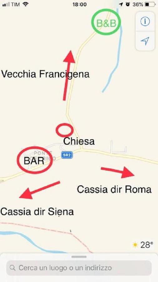 Francigena Bed and Breakfast San Casciano dei Bagni Eksteriør billede